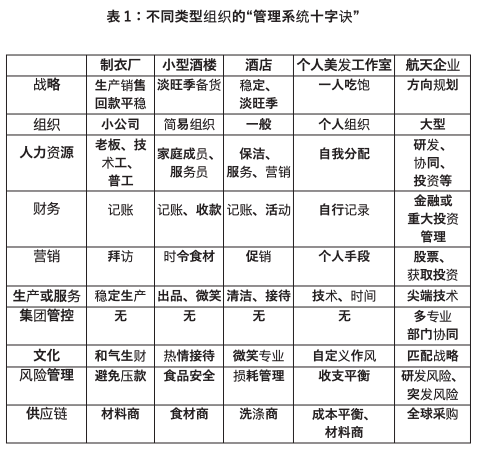 2. 分析运用“管理系统十字诀”